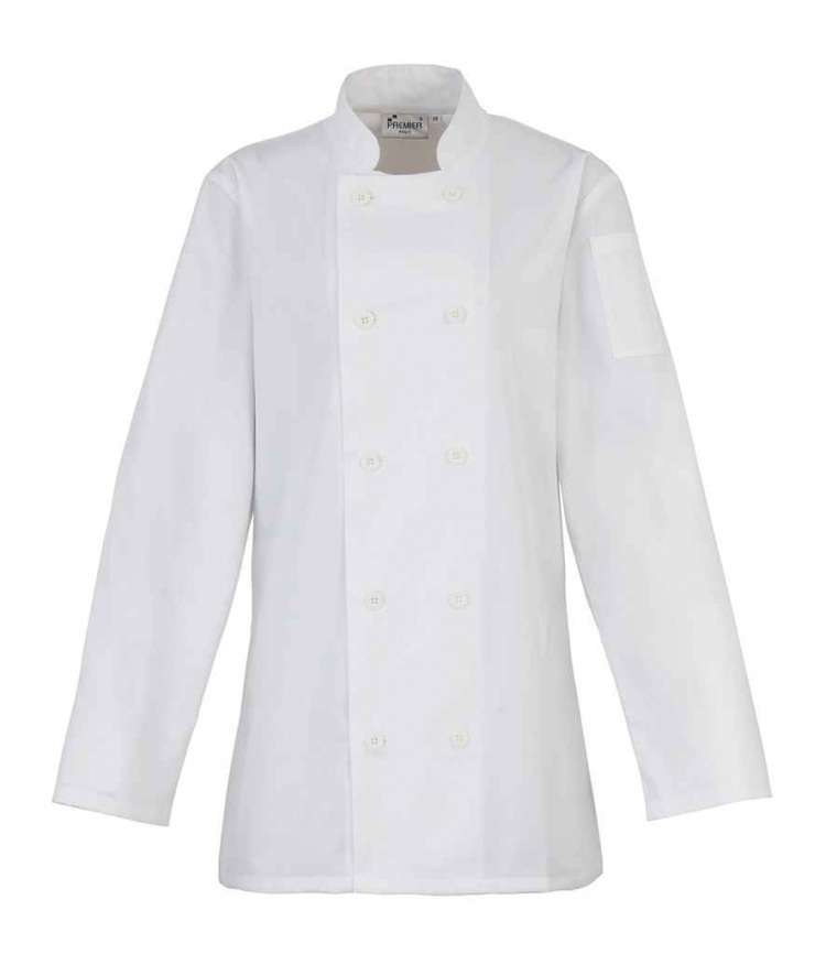 Premier PR671 Ladies Long Sleeve Chef's Jacket